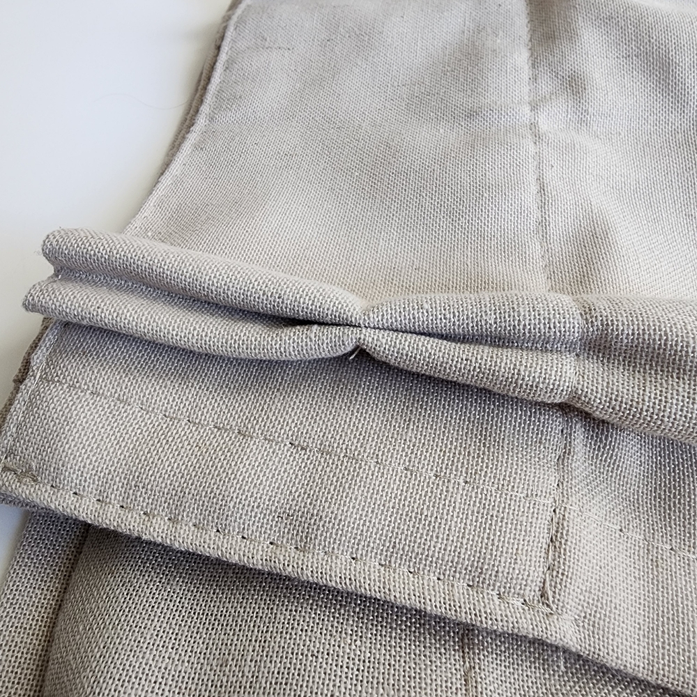 Burlywood Birch Linen Look Fully Lined Curtains (Set Of 2) 40x100
